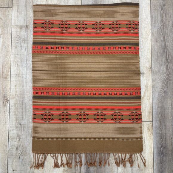 H&M Accessories - H&M Scarf Shawl Aztec Cowboy Boho Western Oversized Fringe Cozy Festival Rodeo